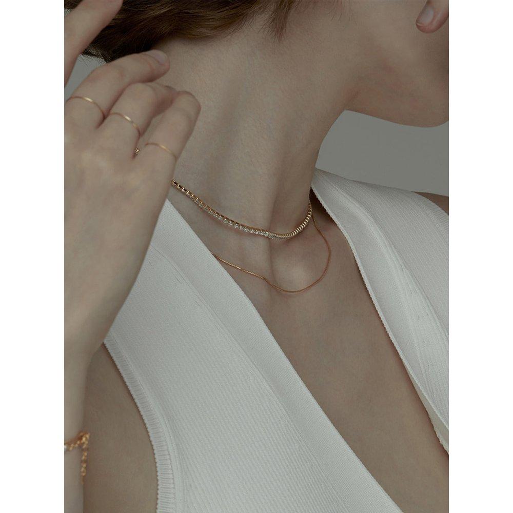 [J.Gracelet] Shallow Tennis Necklace