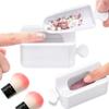 2 In 1 Nail Art Dip Powder Recycling Container Double Layer French Box Dipping Powder Glitter Sequins Collection Storage Tools