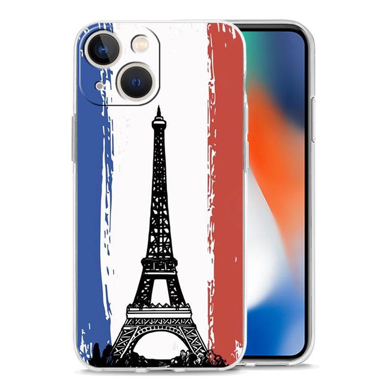 Phone Case For iPhone 17 Air Cases iPhone 16 15 12 13 14 Pro Max SE 7 8 Plus iPhone11 Clear Soft Cover France Flag