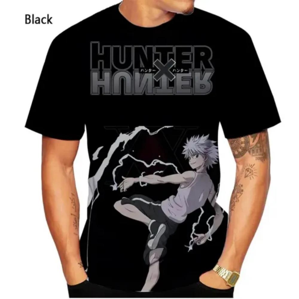 Hunter  Hunter Killua 3D Printed Anime Kids Summer Fashion Boys Casual Loose T-Shirt Harajuku Style Top
