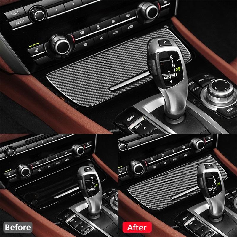 Carbon Fiber Interior for BMW 5 Series GT5 F07 2010-2017 Accessories Car Central Control Storage Box Panel Trim Cover Stickers