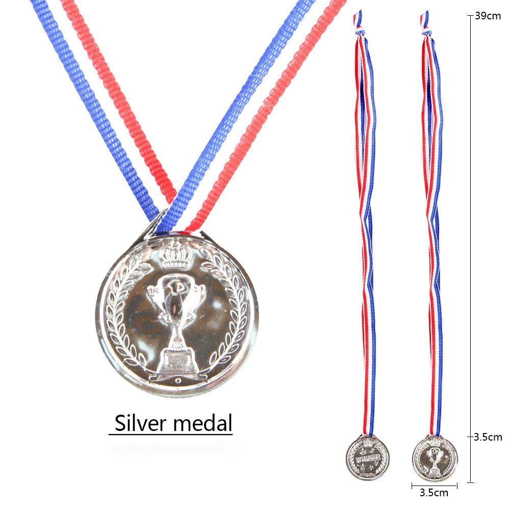 Children Plastic Gold Silver And Bronze Medal With Hanging Ropes For Sports Events And Party Gifts
