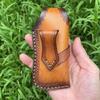 13.5 CM High-quality Cowhide Folding Knife Holder Scabbard Universal Knife Cover Leather Sheath with  Camping Knife Holsters