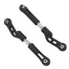 2 Pièces RC Tirant Supérieur Arrière Résistant à l'Usure Léger Tirant de Direction RC pour Voiture ZD Racing 1/8 Noir