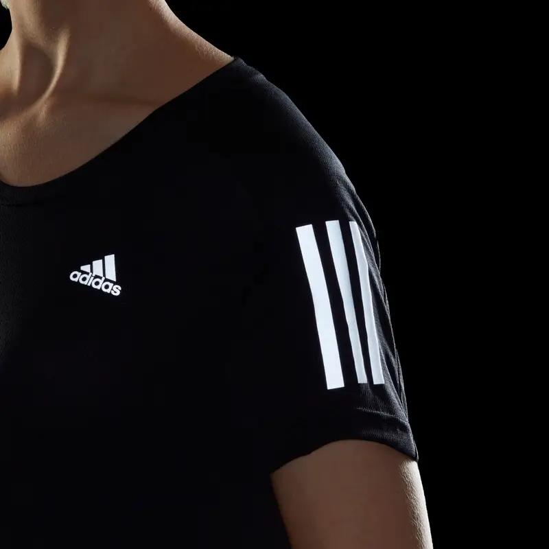 adidas Striped Design Sports Comfortable Round Neck Short Sleeve T-Shirt Women Tops Black GC6627