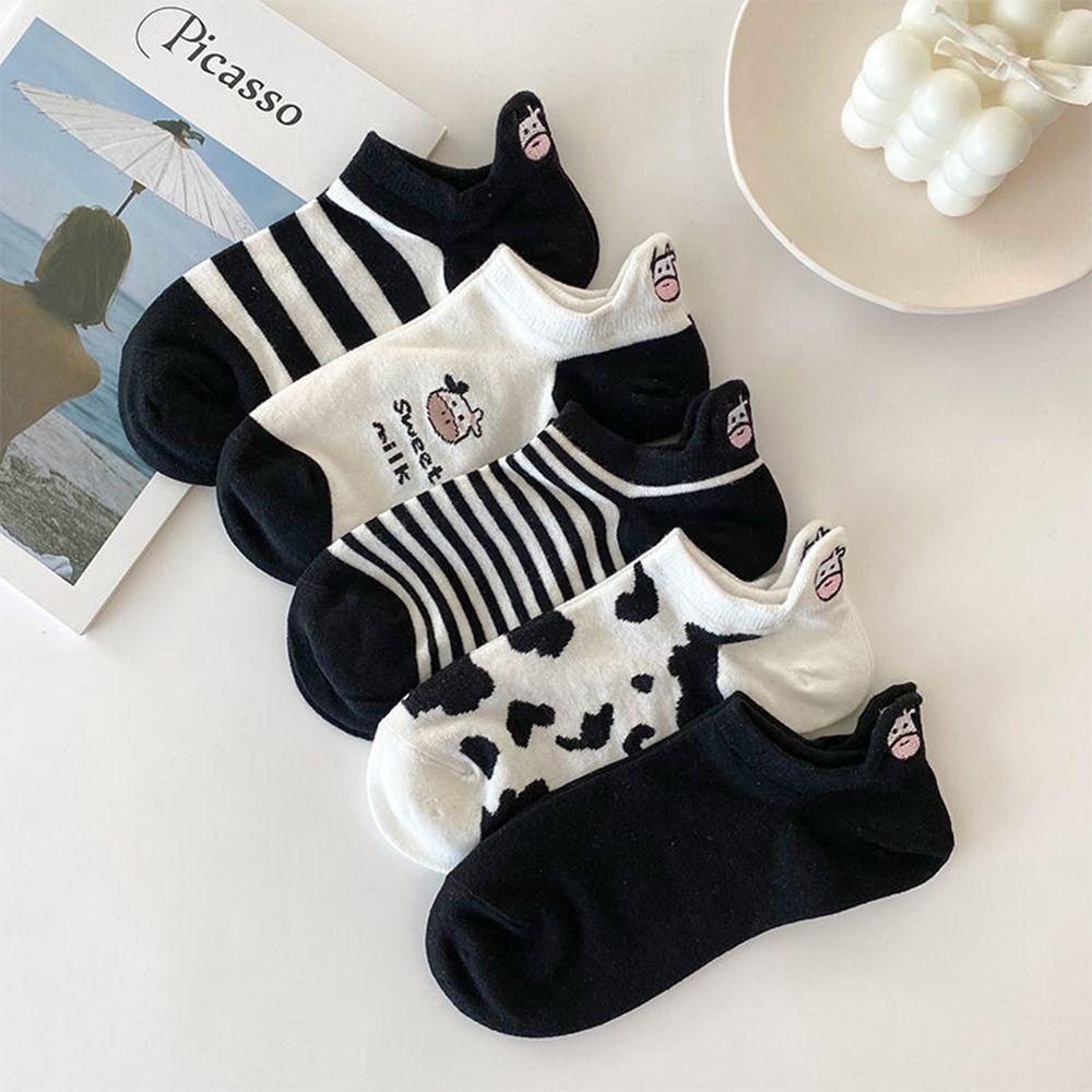 Female Shallow Mouth Girls Short Heel Socks Embroidery Panda Socks Women Cotton Socks Ankle Socks
