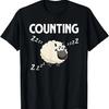 Compter les Moutons Mignon Animal de Ferme Fermier Endormi Mouton T-Shirt