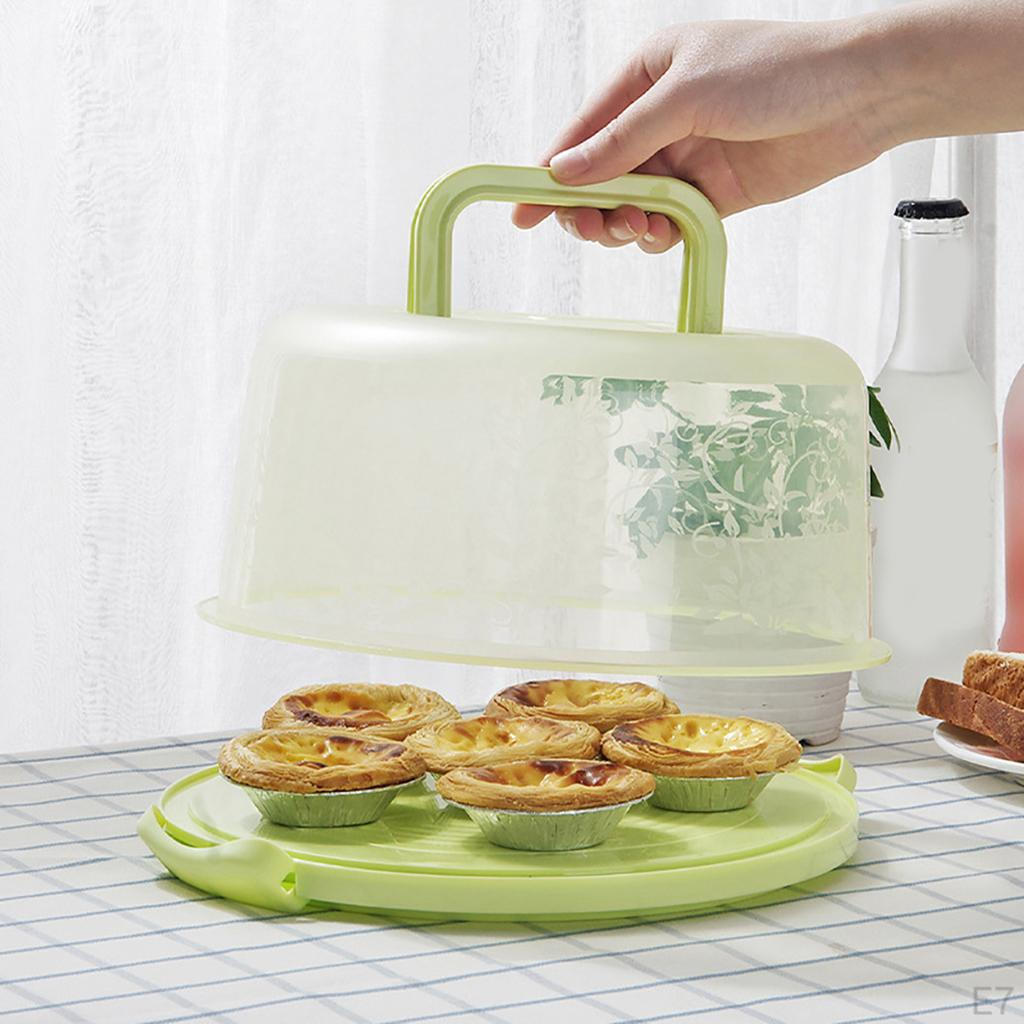 Cake Carrier to 8 inch Cake. Fashionable Stand Doubles as Five Section Serving Tray