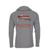 Mens Long Sleeve Hooded Fishing Shirt UV Protection Quick Dry Ice Silk Feel Fly Casting Outfit