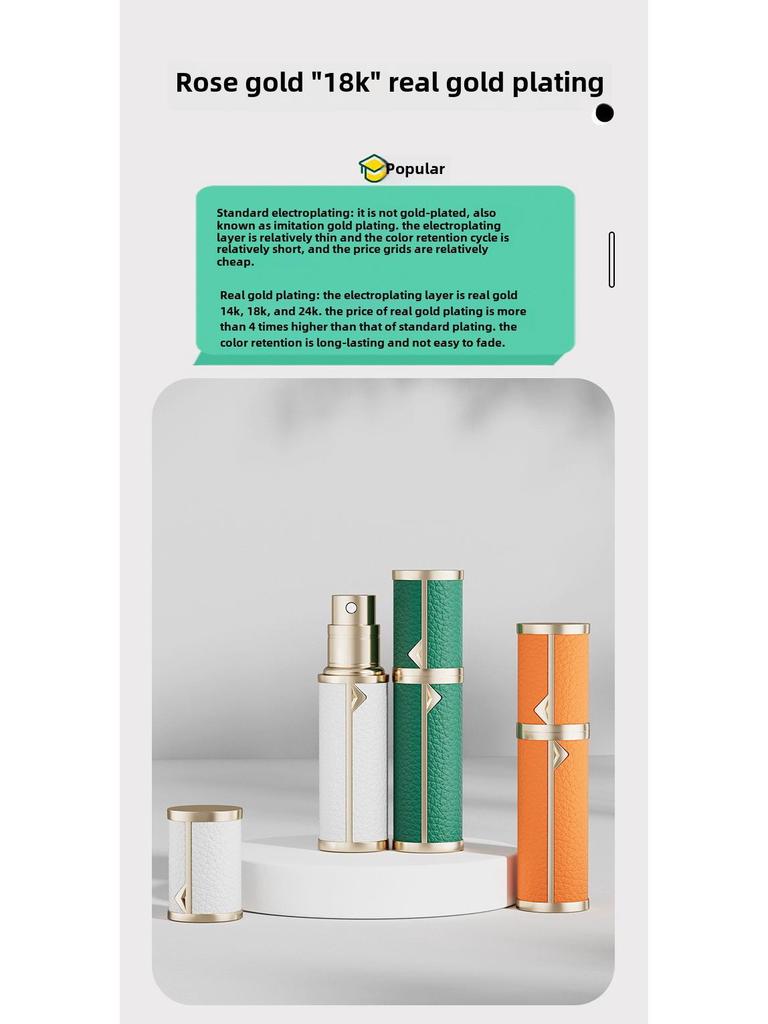 Empty Refillable Perfume Spray Bottle - Bottom Press Design, Portable and Compact for Travel