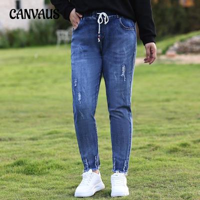 Plus Size Stretch Jeans for Women Loose Crotch Wide Thick Thighs Harlan Small Leg Pants