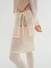 Eleleldijainseutyudio Wool Moss Crepe Layered Wrap Skirt_Vanilla Ivory