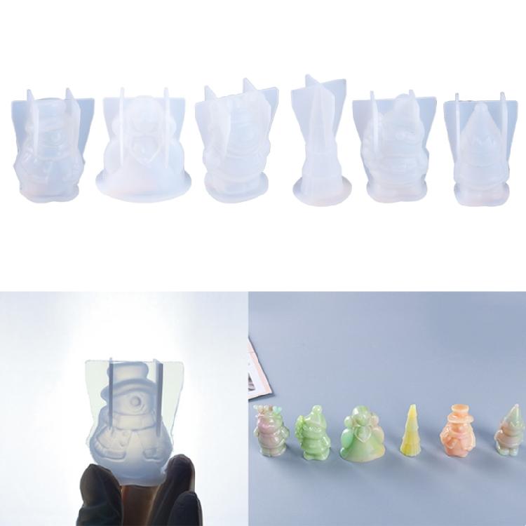 6 Styles Christmas Ornament Decoration Mold for Resin Casting Jewelry Making