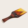 Amber-color Men Long Teeth Flat Fork  Comb Comfortable Handle Antistatic Hairbrush Salon Hair