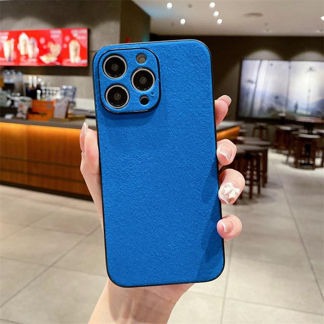 

Moskado сплошной цвет фланелевой узор чехол для телефона для Iphone 14 11 12 13 Pro Max 14plus X Xr Xs Max жесткий ПК мягкая задняя крышка из ТПУ For iPhone 13Pro Max