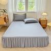 Non-Slip Solid Color Bed Skirt & Peach Skin Mattress Protector