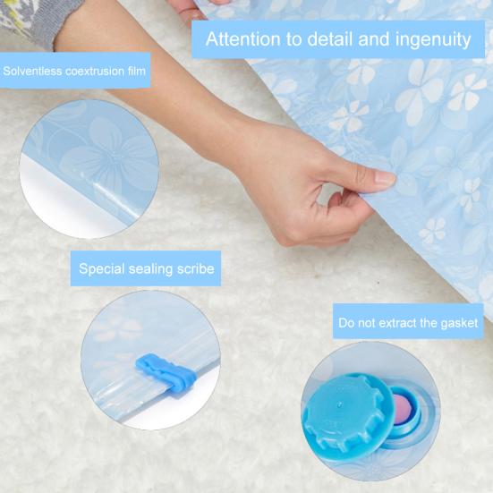 11Pcs Vacuum Storage Bag Reusable Hand Pump Compressed Clothes Pillow Organizer