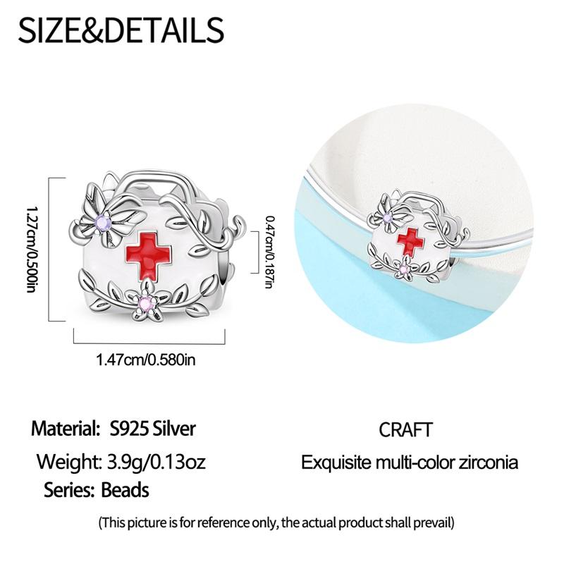 Copper Physical Health Nurse Medicine Box Stethoscope Charms Medicine Beads Fit Original Bracelets Diy Jewelry