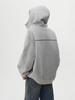 Men's Heavyweight Deconstructed Air Layer Cardigan Hoodie - Autumn/Winter Trendy Stitching Casual Outerwear.