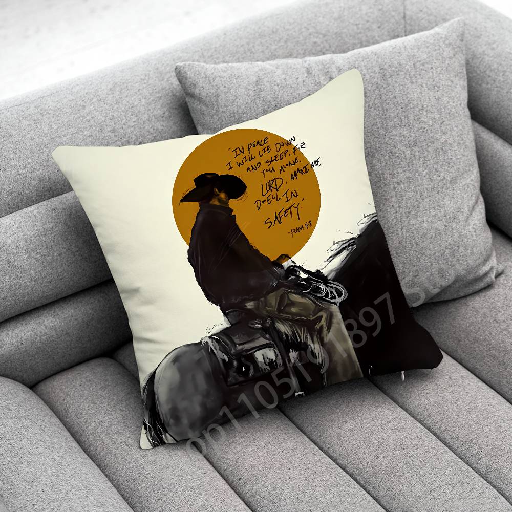 R-Red D-Dead Redemption Morgan Rdr2 Kissenbezug Für 45X45Cm 40X40Cm 55X55Cm 50X50Cm 30X30Cm Quadratisch Auto Kissenbezug Hülle