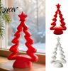 Creative Gift for Friends Hollow Christmas Tree Statue, 3D Printed Star Topper Ornament, Unique Figurine Modern Festive Centerpiece Home Tabletop