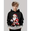 Vánoční dětská mikina s kapucí potisk Santa Clause chlapecká dívčí mikina módní kreslené dětské oblečení sváteční párty dětské oblečení