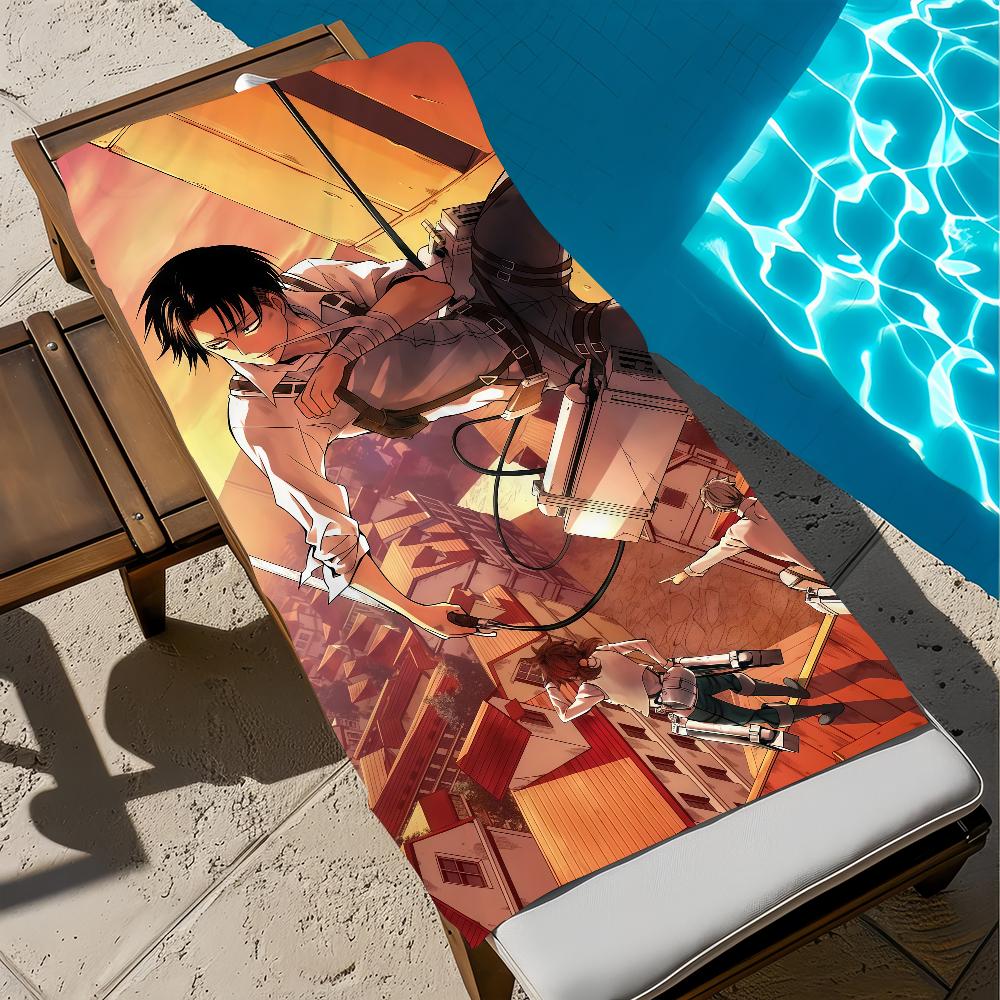 A-Attack On Anime Towel Large Quick-Drying T-titans Microfiber soft Beach Towel for Travel Fitness Sauna Bathing Camping