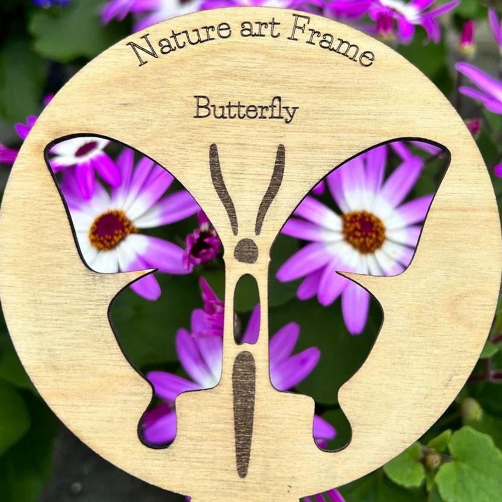 3Pcs Butterfly Hollow Ladybird Bee Wooden Frame Creative Animal Shape Frame  Children's Toy