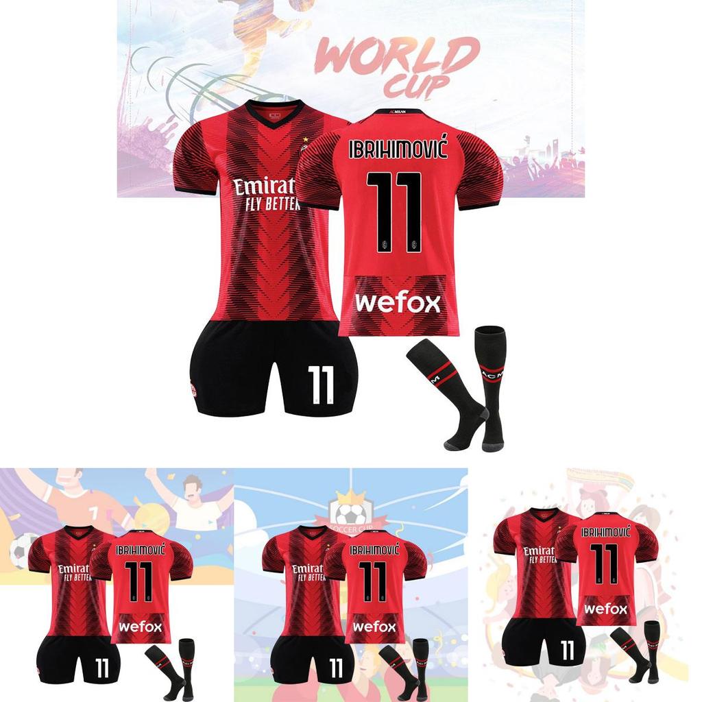 2023-24 Ac Milan Home Jersey Youth And Adult Sizes Football Apparel