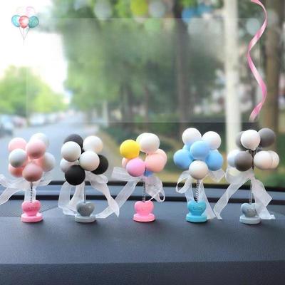 Creative Spring-Loaded Cute Balloon Car Ornament for Dashboard Decoration