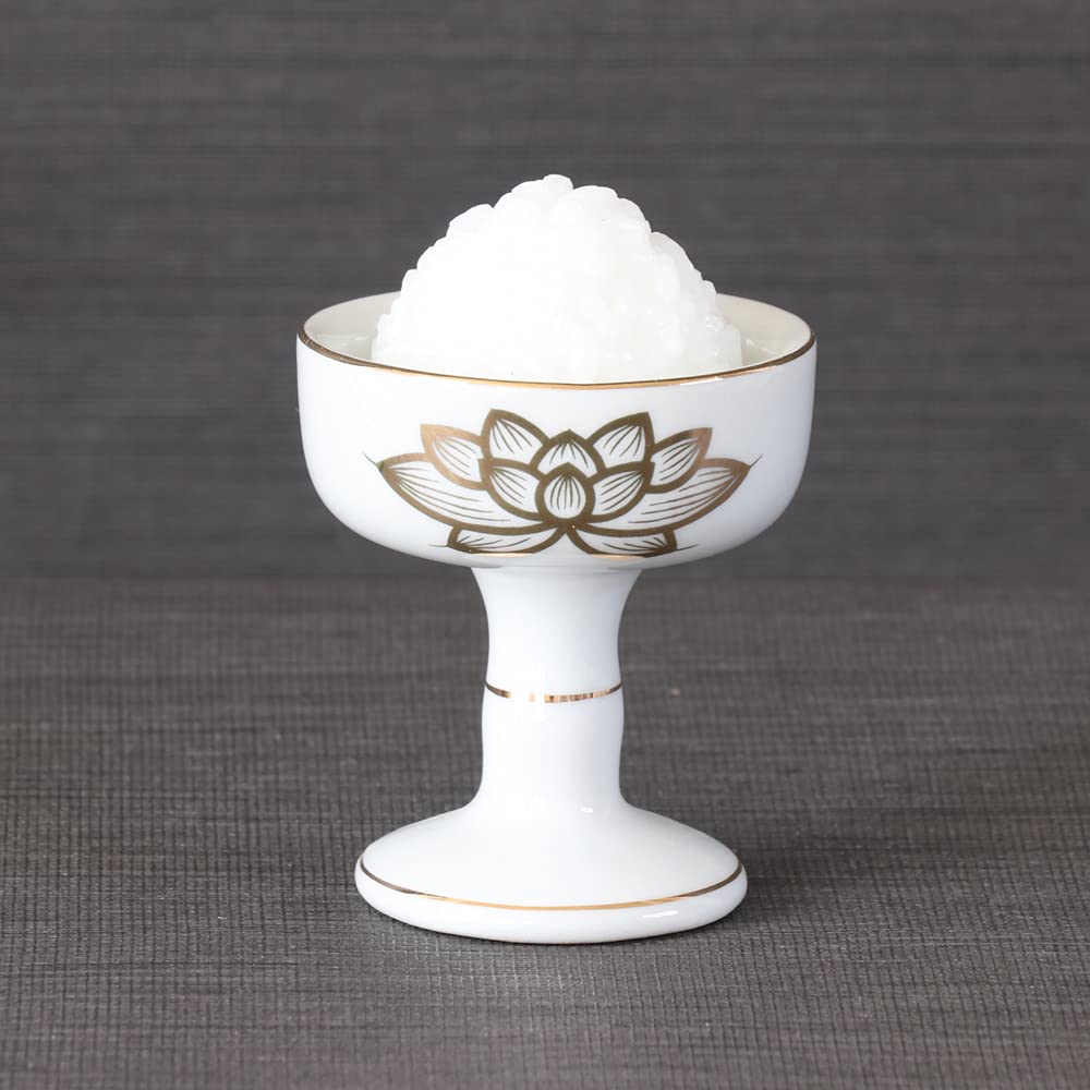 Buddhist altar rice bowl (extra small) made of PC, 3.8cm base width, for #11-12, suitable for offerings to Buddhist altars, made in Japan, no