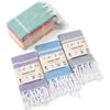 Quick Dry White Turkish Cotton Woven Square Beach Dish Towels Striped Pattern Disposable Antimicrobial Hypoallergenic