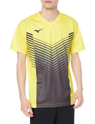 Badminton Game Dynamotion Size S Shirt, Moisture-Wicking, Quick-Drying, Fit, 72MA1004, Yellow,