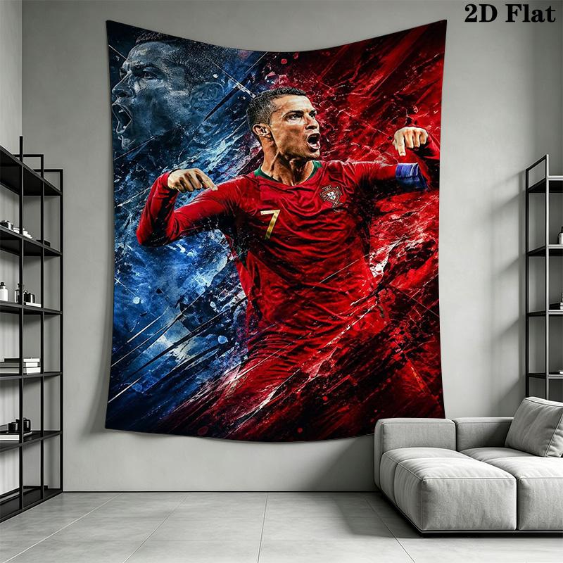 Ronaldo'S Dynamic Celebration Threepiece Set 1 Duvet Cover 2 Pillowcase Without Core Bedding Set Soft And Comfortable