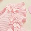 Newborn Baby Girl Romper Dress 2 Pcs Outfits Mesh Lace Patchwork Ruffle Bodysuit and Headband Cute Summer Clothes