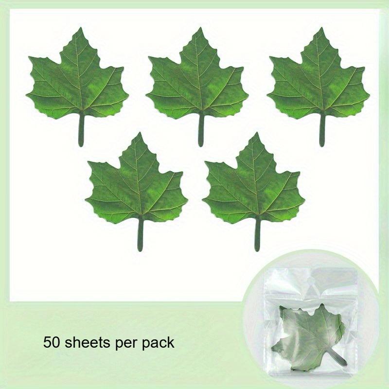 

50pc/pack Autumn Leaves Decorative Stickers - Office Supplies, Notebook Stickers, Convenience Stickers, Simulated Leaf Design