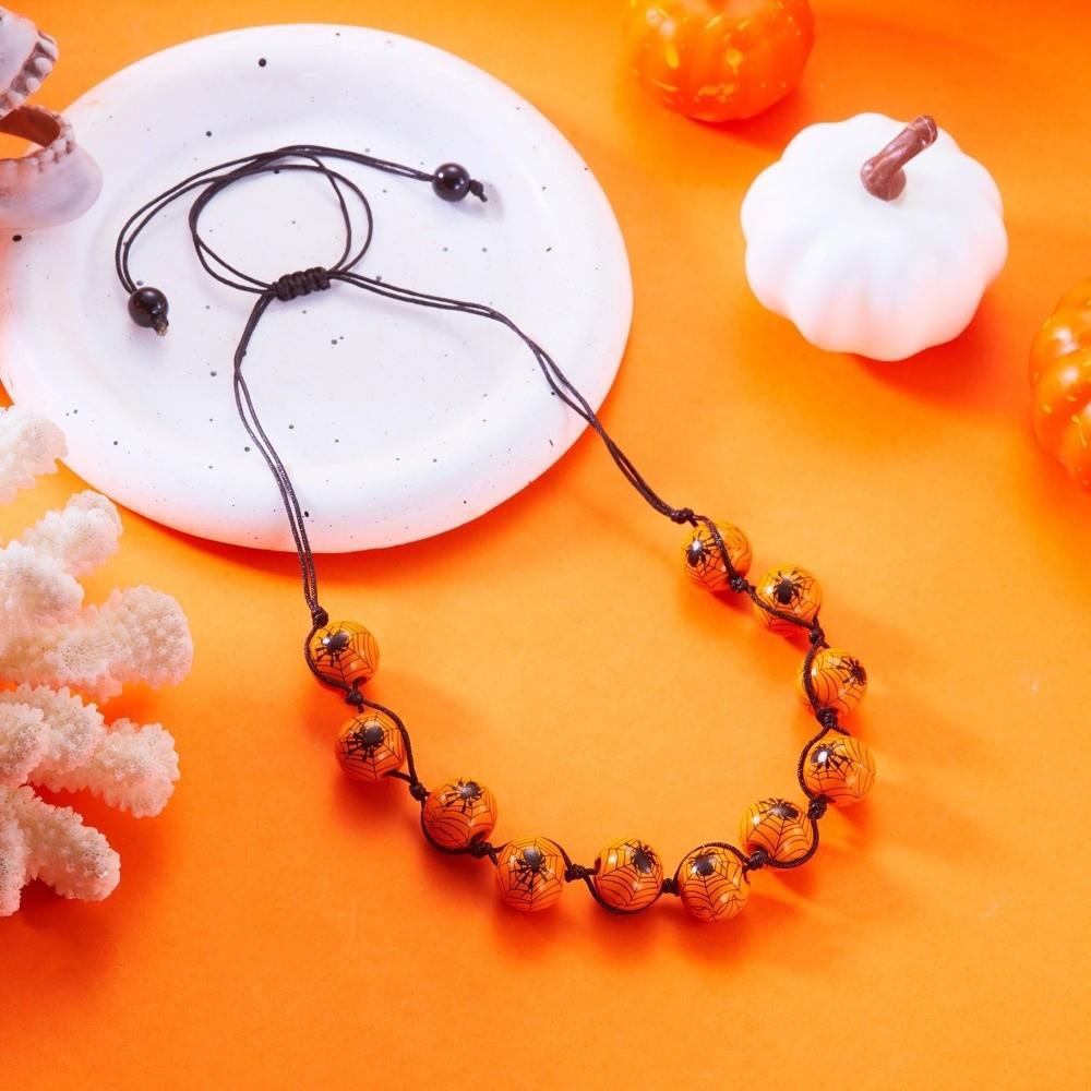 Black Rope Blood Beads Collarbone Chain Tassel Halloween Jewelry Halloween Necklace  Cosplay