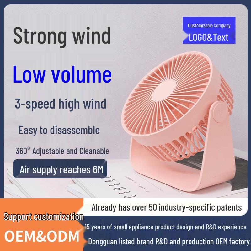 Compact USB Oscillating Fan with Aroma Diffuser for Home and Office