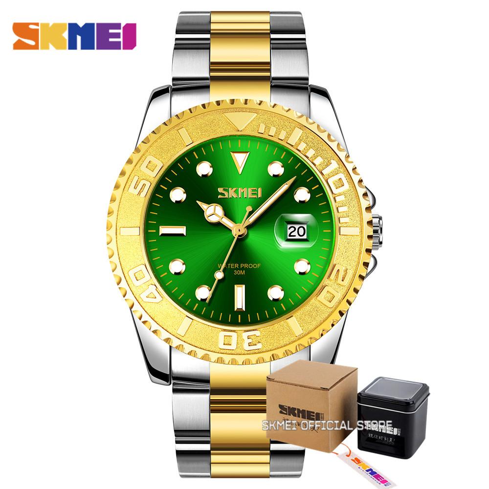 Skmei Vintage Diver Water Ghost Classic Quartz Wristwatches Men Waterproof Date Time Luminous Watches Clock Relogio Masculino