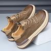 Hollow punching casual leather shoes men's extra large size 4 leather little white shoes versatile breathable board shoes tide