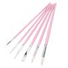 6pcs Flat And Pointed Watercolor Paint Brush Set Clay Sculpting Tool Set  For Watercolor Painting