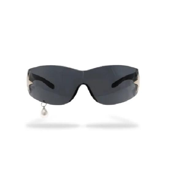 Punk Pearl Earrings Beautiful Women Shedding Tears Sunglasses Personalized Small Face Cat Eyes High-End Fashion Women Glasses