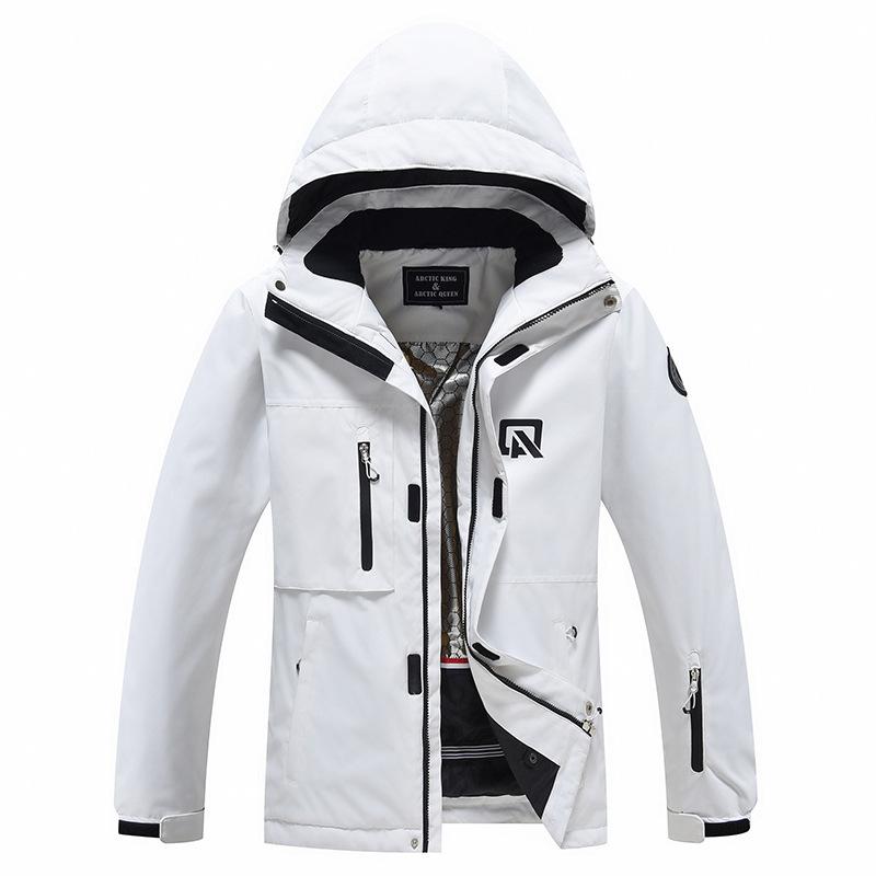 Jaquetas de esqui para homens e mulheres ao ar livre à prova de vento impermeável snowboard jaqueta respirável quente multi-bolsos jaqueta de esqui unissex capuz casaco de neve