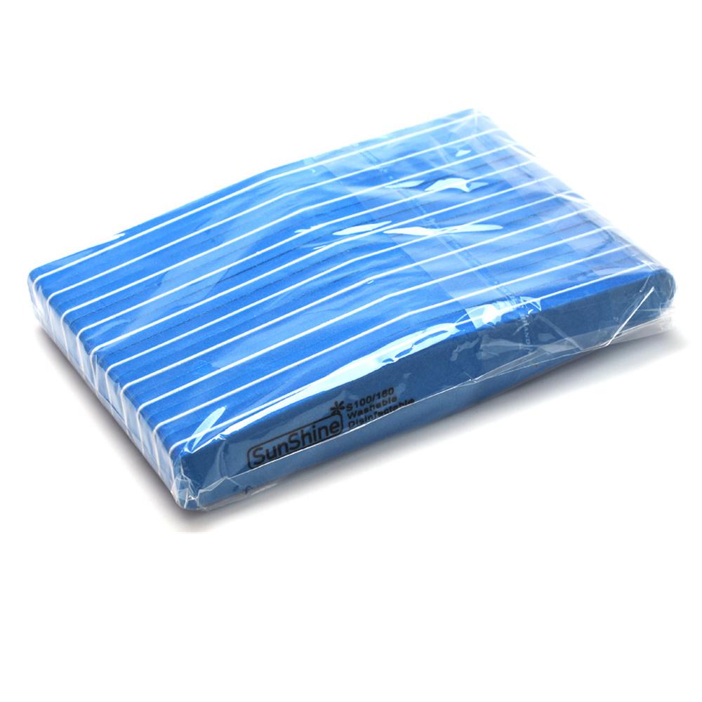 Πλενόμενο σφουγγάρι λείανσης με λίμα νυχιών 100/180 Στίλβωση Grinding μανικιούρ πεντικιούρ νυχιών