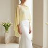 Soft Drape Blouse for Air Conditioned Rooms Women's Shawls And Wraps Evening Dress, Chiffon Shawl, Elegant Sophisticated Office Casual Wear