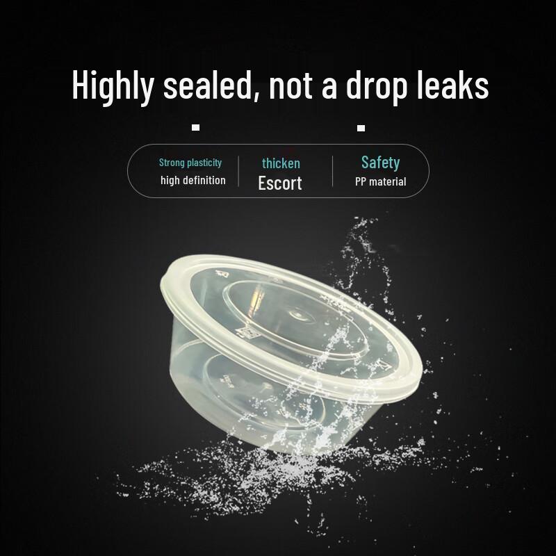 Lvkangchu 300 ml Transparent Rund Engångsmatlåda med Lock