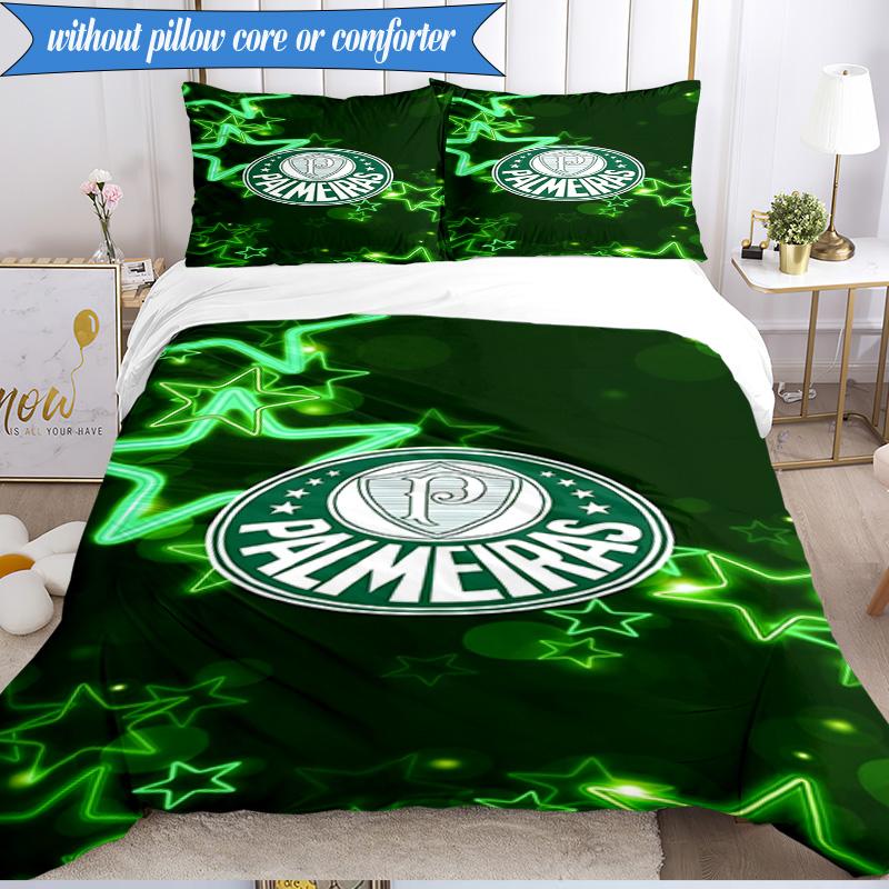 3PCS Sociedade Esportiva Palmeira Printed Soft Bedding Set,Including 1pc Duvet Cover And 2pcs Pillowcases Perfect for Bedroom, Dormitory, Fan gift