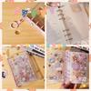 Transparent Sticker A6 Size x 1 Refills x 20 Underlay Sheets x 2 Zippered Pockets x Card Mini Sticker Mini Clear Cute Sticker Sticker Perfect for Fan