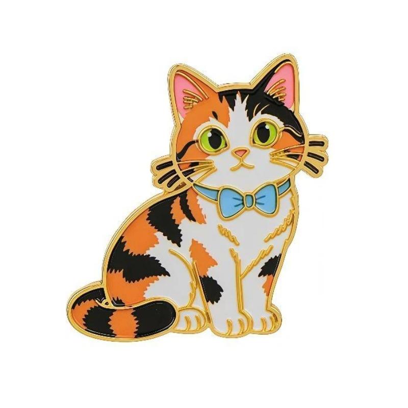 Collectible Cartoon Cat Enamel Pins Adorable Kawaii Lapel Badge for Backpack Clothing Birthday Gift for Cat Fans