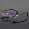 Reading Glasses Men Anti Blue Rays Presbyopia Goggles Women Vintage Rimless Eyewear Diopter +1.0 1.5 2.0 2.5 3.0 3.5 4.0